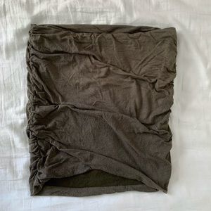 SOLD ◻️ Free People khaki green mini skirt taper ruched